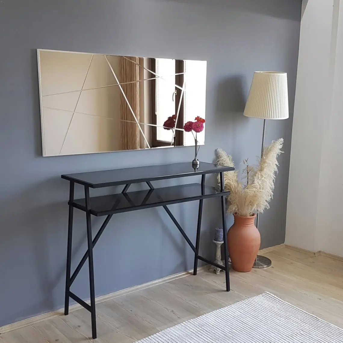 Neostill-Bronz Ayna Dekoratif Desenli Duvar Salon Boy A309-D