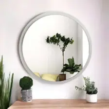 L'occi Concept Move Dekoratif Yuvarlak Antre Hol Koridor Duvar Salon Mutfak Banyo Wc Ofis Beyaz  Ayna
