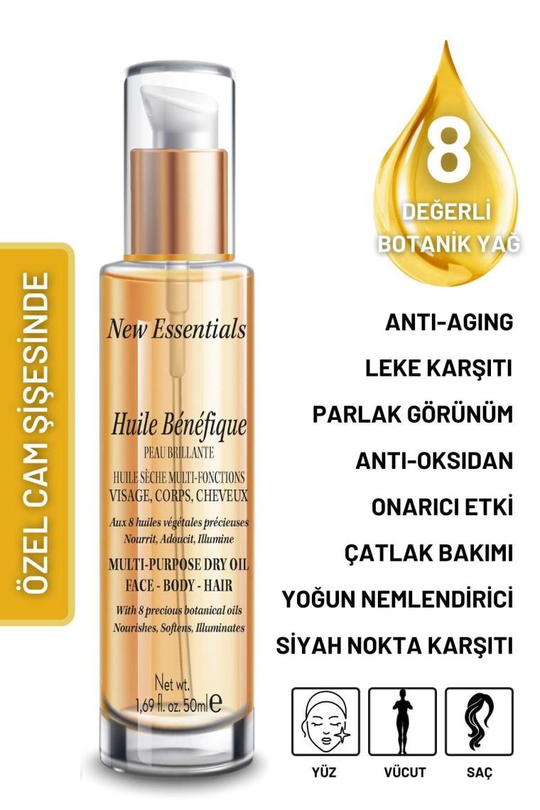 Nemlendirici ve Onarıcı Çok Amaçlı Kuru Yağ (Saç, Cilt & Vücut Bakım) -50 ml