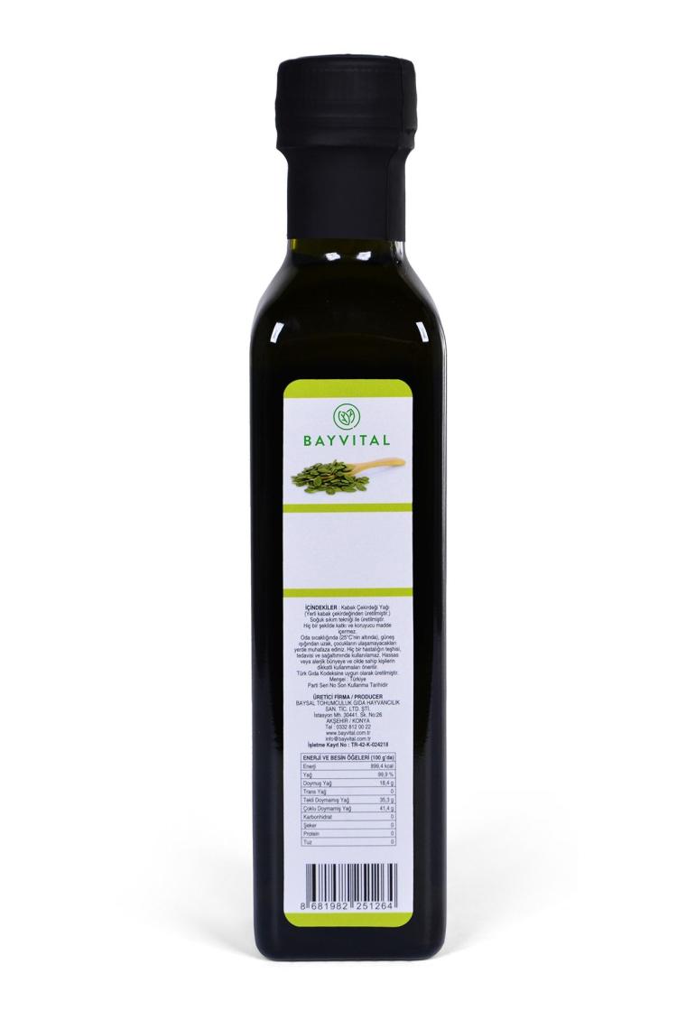 250 Ml Soğuk Sıkım Kabak Çekirdeği Yağı