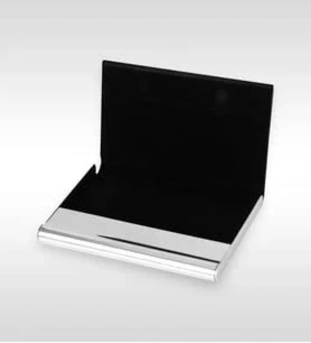 BK Kişiye Özel Isimli 4533 Siyah Metal & Suni Deri Kartvizitlik-1