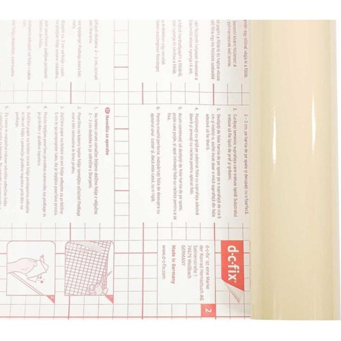D-C-Fix 446-2214 Parlak Krem Kendinden Yapışkanlı Folyo (45CM x 2mt)