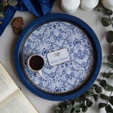 Ee197-7n Azulejos Sweet Home Desenli Yuvarlak Tepsi 32 Cm