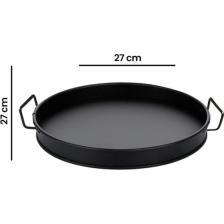 Evstyle Village Yuvarlak Tepsi - Siyah - 27 cm
