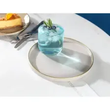 Madame Coco Dory Yuvarlak Sunum Tepsisi - Soft Toprak