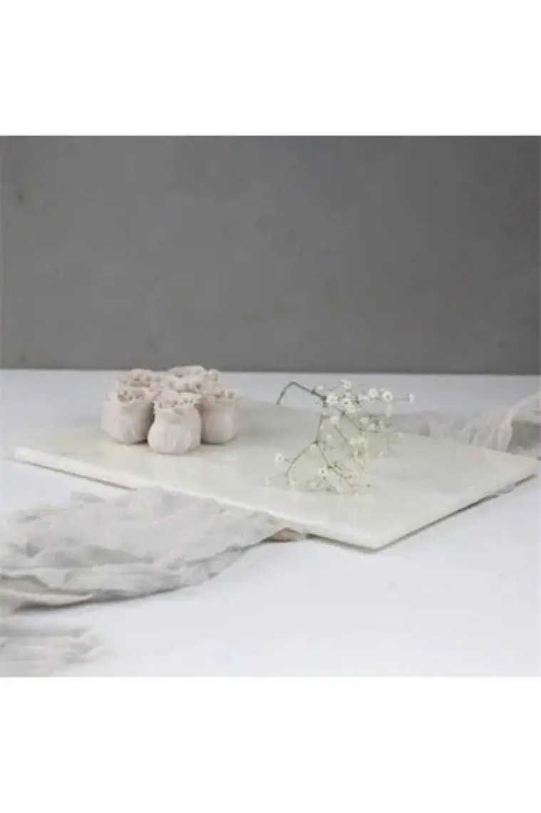 Akayev  Mermer Beyaz 30X20 cm Sunum Tabağı