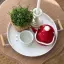 Kitchen Trend 2'li Ahşap Kulplu 45 cm Metal Tepsi ve 37 cm Beyaz Tepsi Çay Kahve Sunum Tepsisi