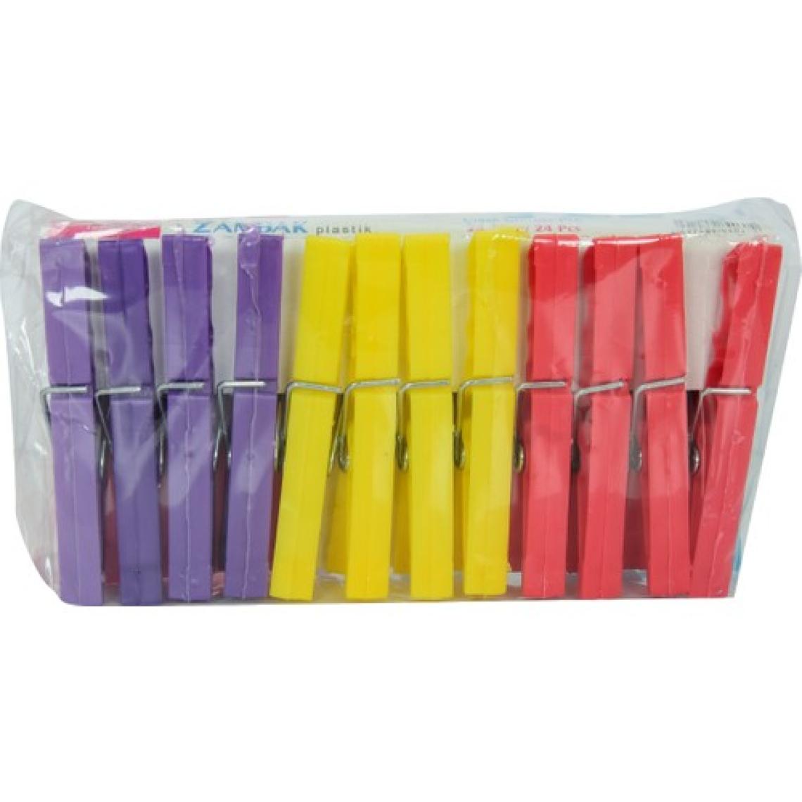 Zambak Plastik Çınar Çamaşır Mandalı 24 Adet ZP-142
