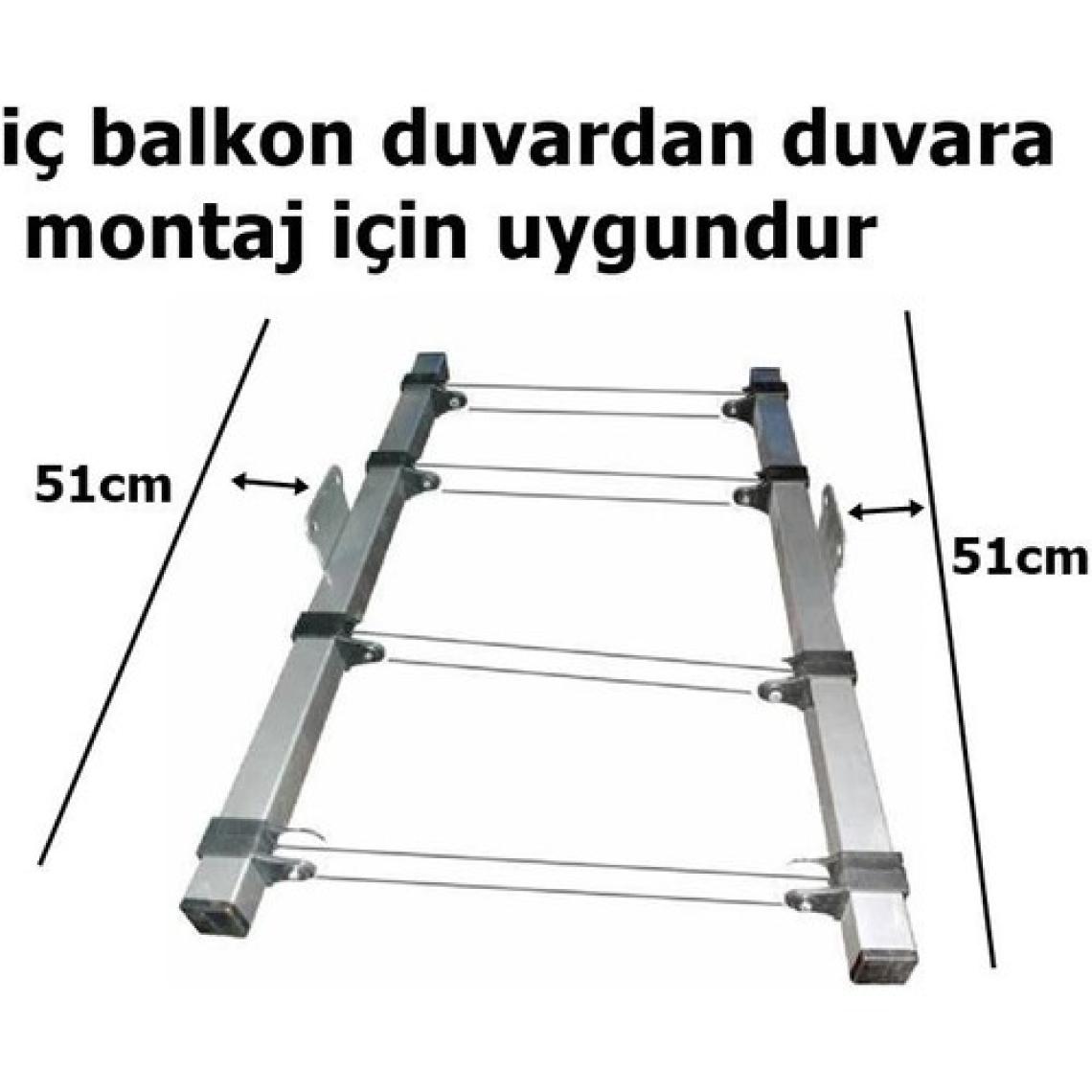 Geseus Safa Iç Balkon Duvardan Duvara Monte Edilebilir Orta Askılı Çamaşır ASKISI-2013-04827
