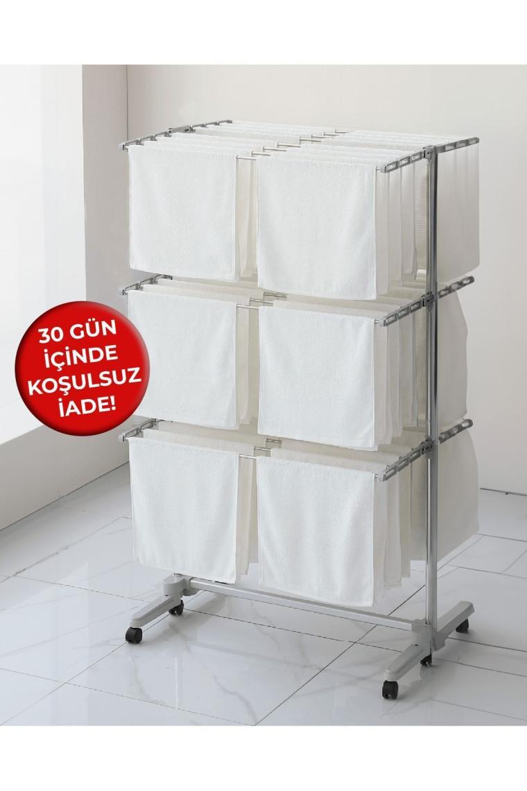 Silver Lüks Çamaşır Kurutmalık 3 Katlı Eco