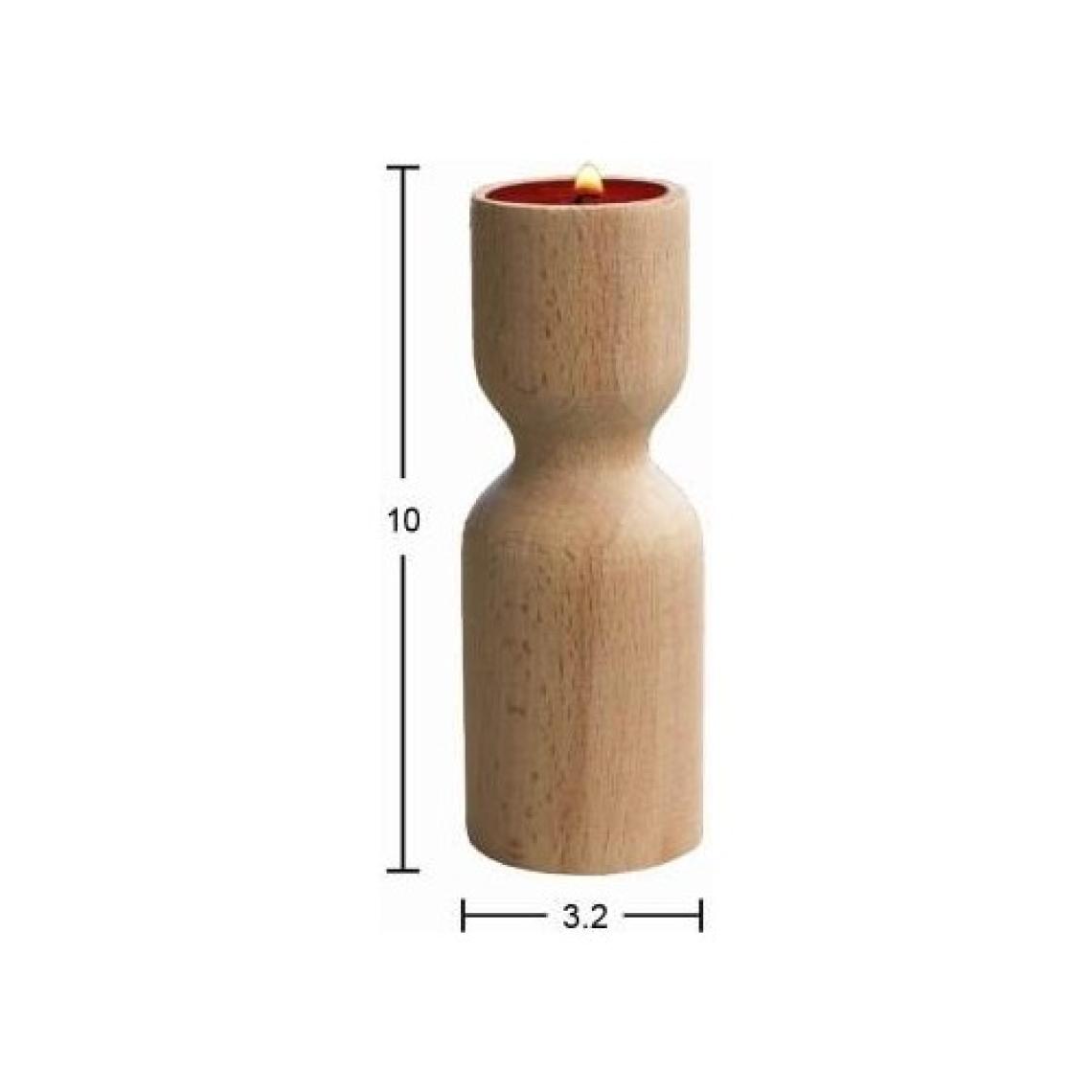 E Hobici  Ahşap Şamdan 10CM ŞA54
