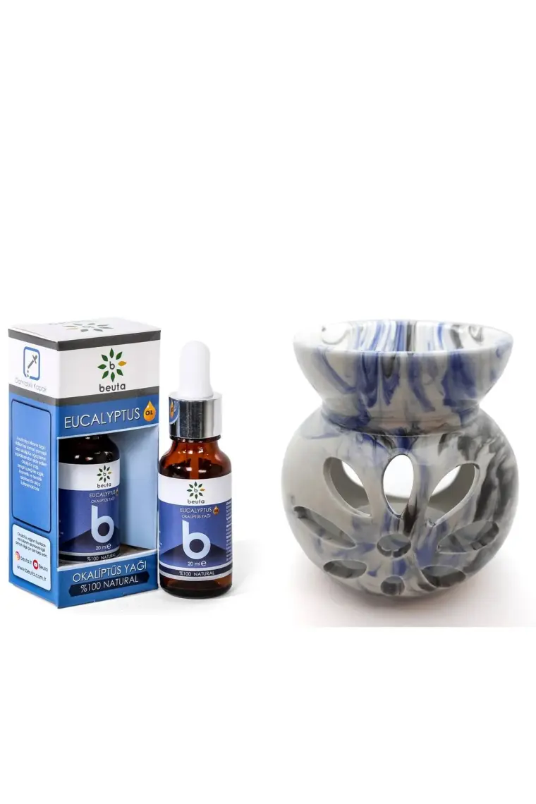 Beuta Okaliptus Yağı 20 ml ve Seramik Buhurdanlık
