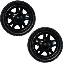 Tak Çıkar Pazar Araba Teker Geçmeli Bebek Arabası Tekerleği SİYAH 15 CM 2 ADET
