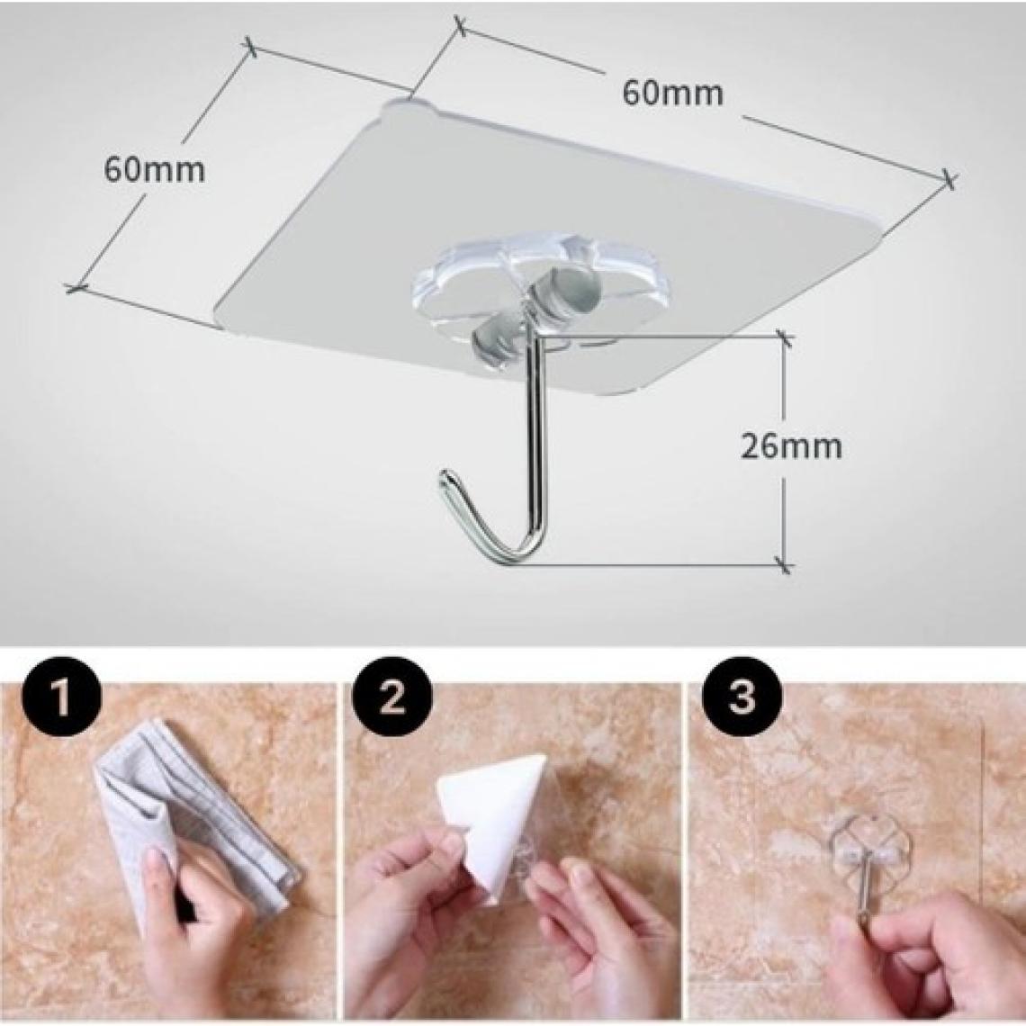 Semgiller Ultra Güçlü Yapışkanlı 5li Şeffaf Askı