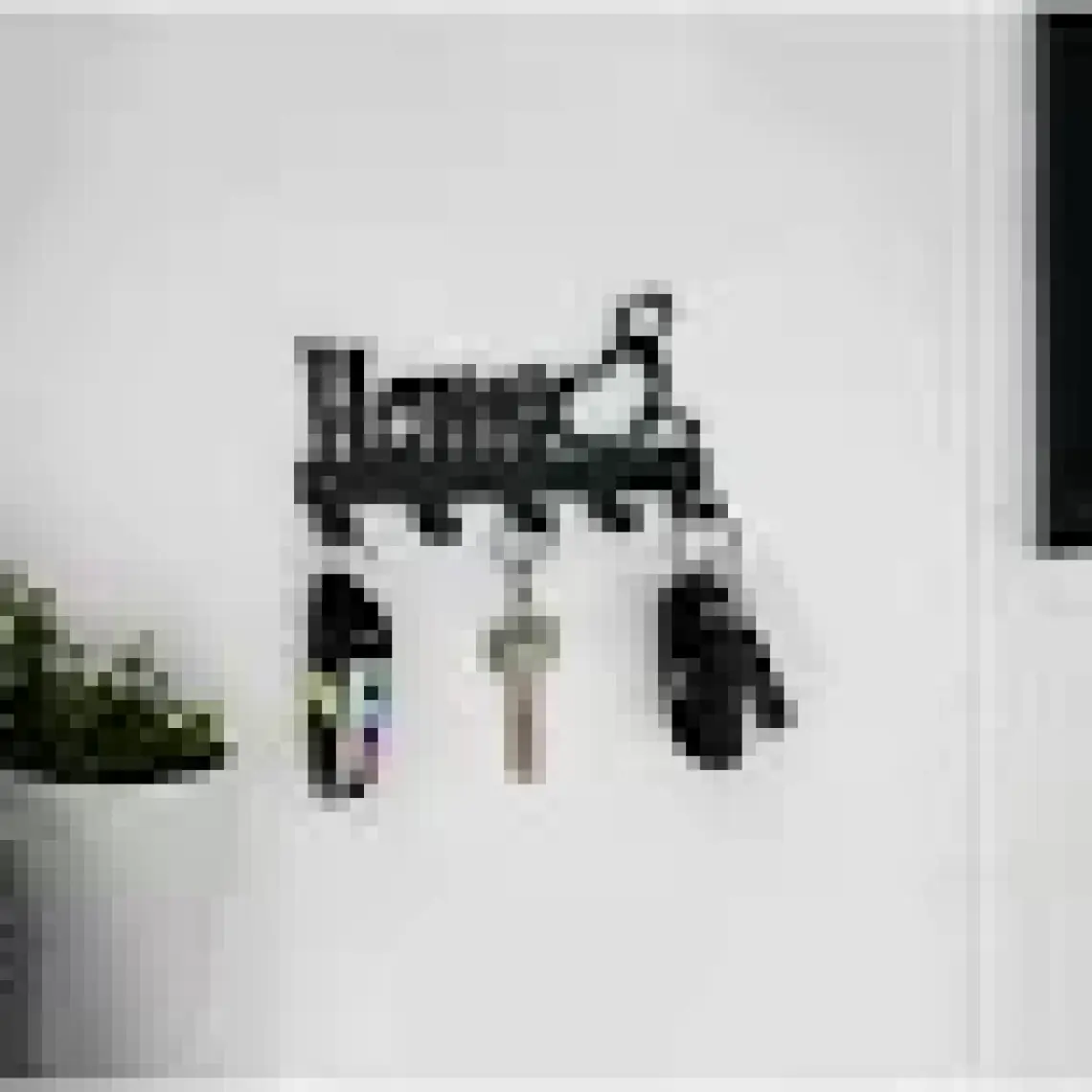 Decorelax Metal Dekoratif Kalpli Anahtar Askısı - Siyah Renk Model 1