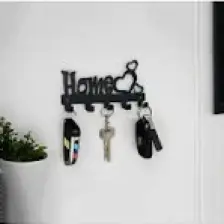 Decorelax Metal Dekoratif Kalpli Anahtar Askısı - Siyah Renk Model 1