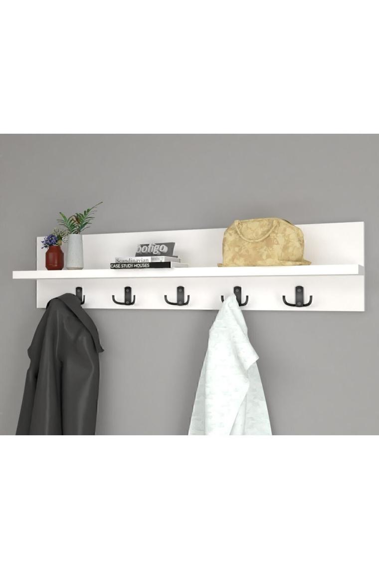 Bofigo Portmanto Duvar Askılığı Elbise Askılığı Çam 80 cm