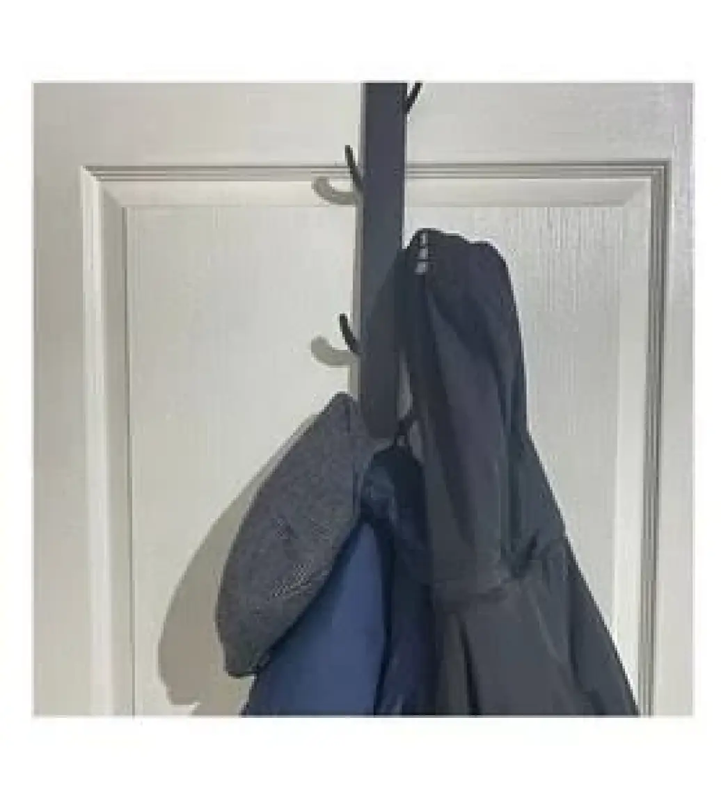 Risingmaber Metal Mat Siyah Amerikan Kapı Arkası Dikey Kapı Arkası Askılık Organizer Askılık ve Banyo Kapı Arkası Dikey Askılık