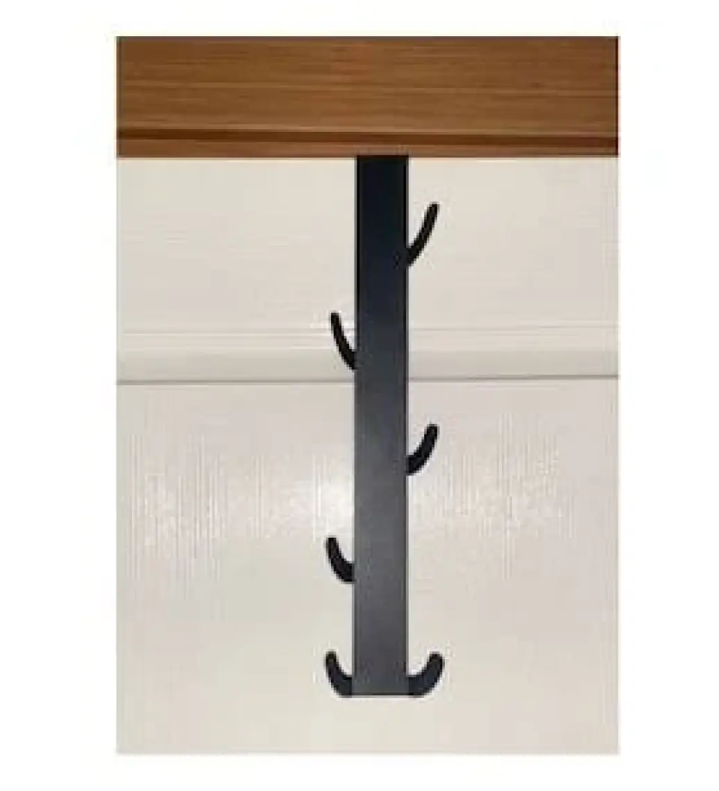 Risingmaber Metal Mat Siyah Amerikan Kapı Arkası Dikey Kapı Arkası Askılık Organizer Askılık ve Banyo Kapı Arkası Dikey Askılık