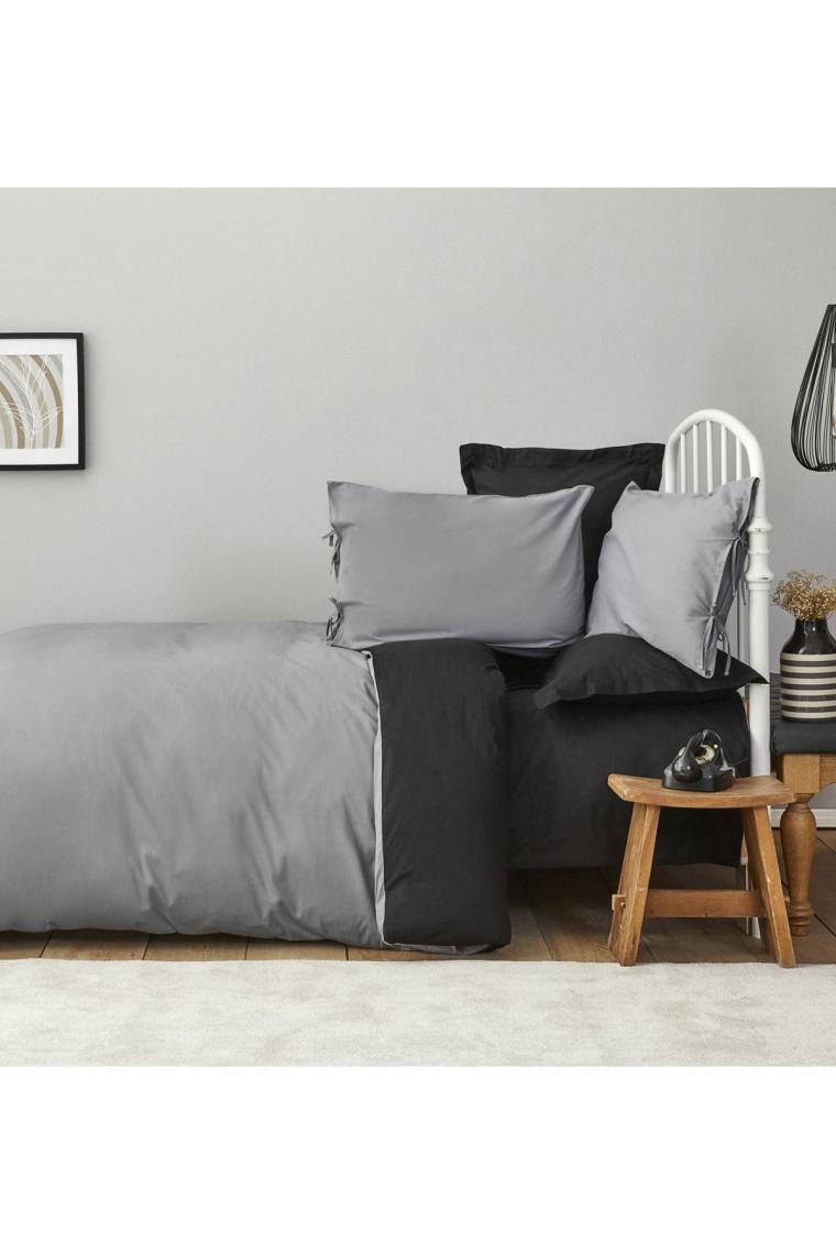 Karaca Home Basic Çift Taraflı Çift Kişilik Nevresim Takımı Siyah
