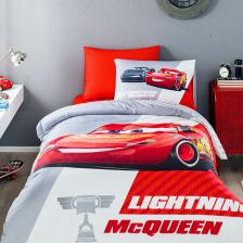 Cars Piston Cup Tek Kişilik Disney Lisanslı Lastikli Fitted Çarşaf Çocuk Nevresim Takımı