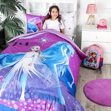 Frozen Snow Tek Kişilik Disney Lisanslı Lastikli Fitted Çarşaf Çocuk Nevresim Takımı