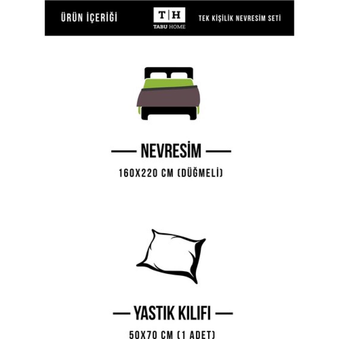 Tabu Home Uzaylı Gri Tek Kişilik Nevresim Seti