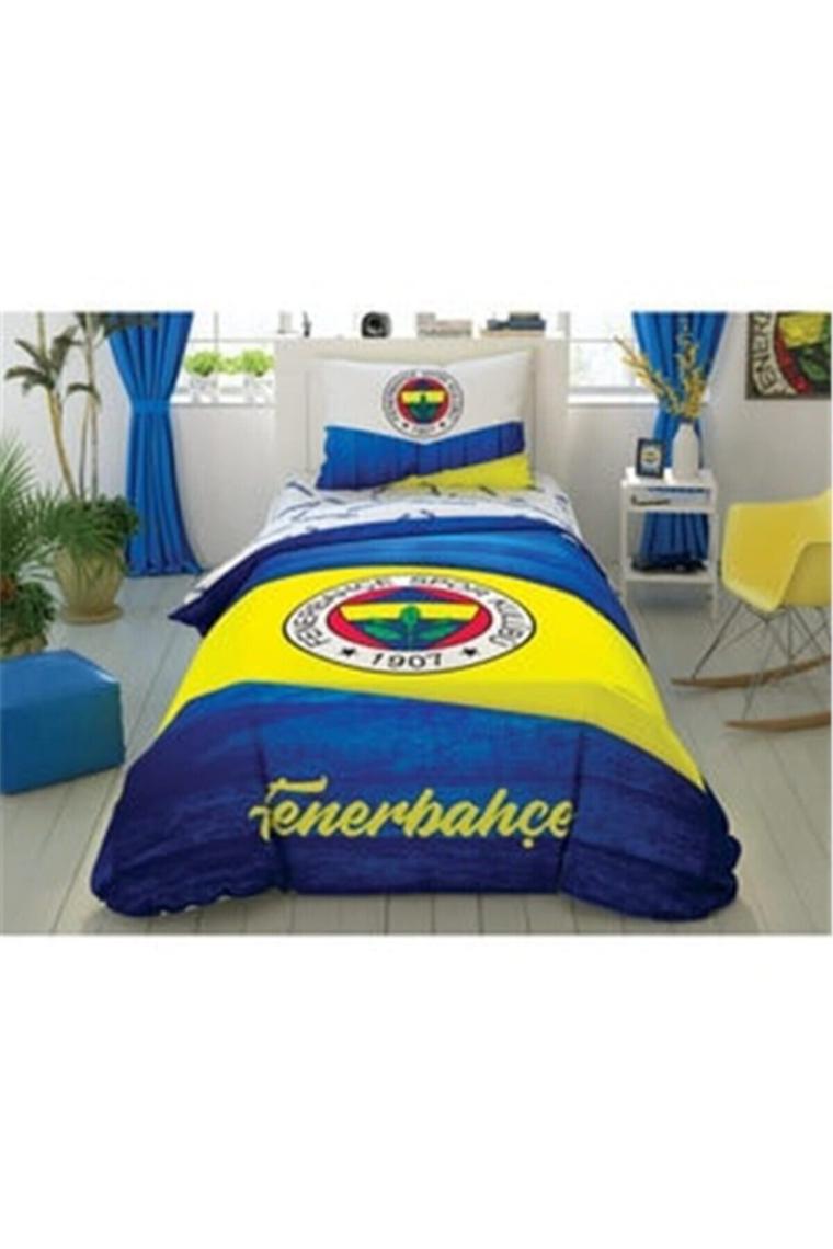 Fenerbahçe Wooden Logo Tek Kişilik Lisanslı Nevresim Takımı