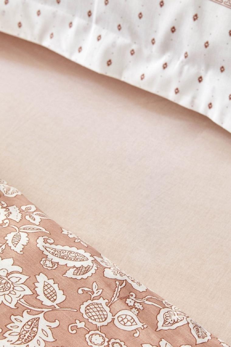 Celerina Pembe %100 Pamuk Tek Kişilik Fitted Nevresim Takımı