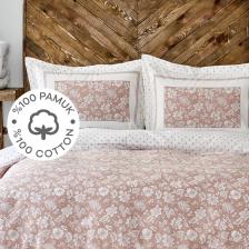 Celerina Pembe %100 Pamuk Tek Kişilik Fitted Nevresim Takımı