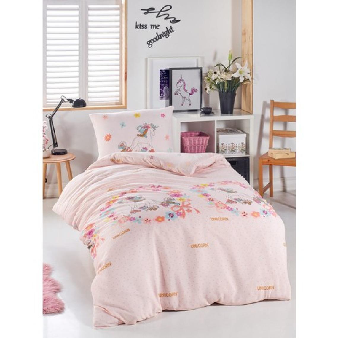 Eponj Home Junior Nevresim Seti Tek Kişilik Unicornlar Pembe