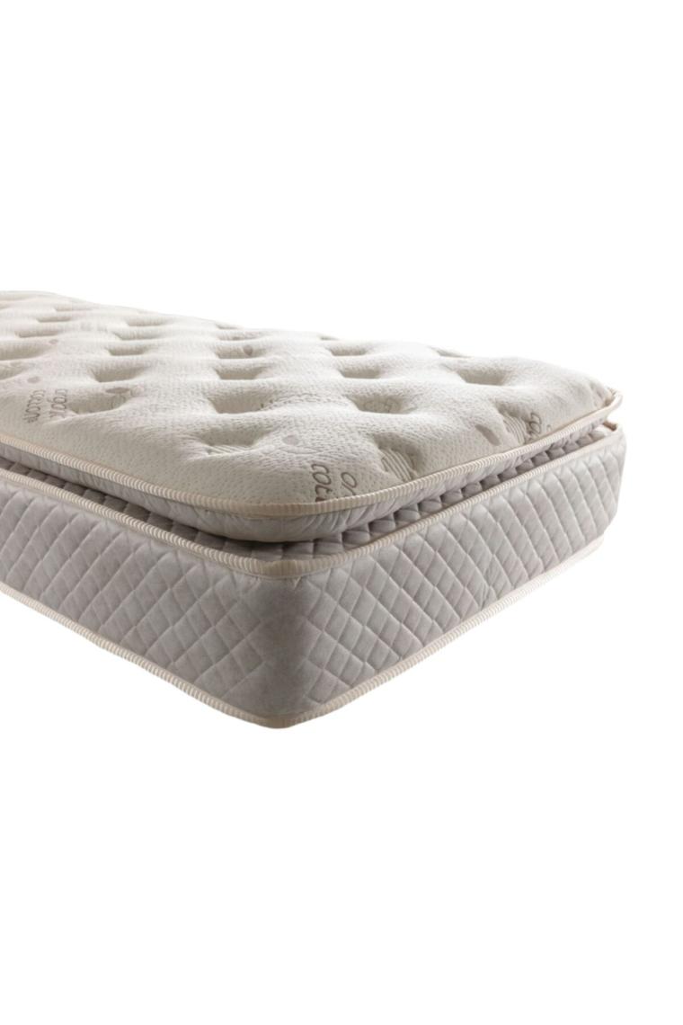 Golden 90x190 Ortopedik Yaylı Yatak Kuş Tüyü Pedli Organic Cotton Yaylı Yatak