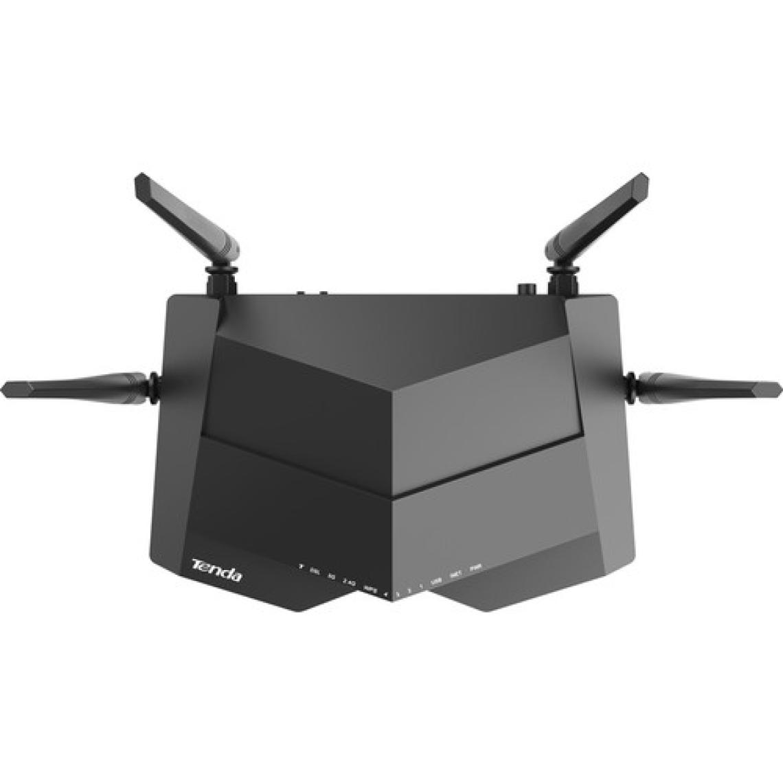 Tenda V12 AC1200 Mbps Dual Band Kablosuz 4 x Gigabit Port Vdsl/adsl Modem Router ( Super Vdsl Profil 35B)