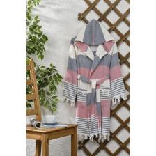 Rasersa Pamuklu Kapüşonlu Peştemal Bornoz Unisex