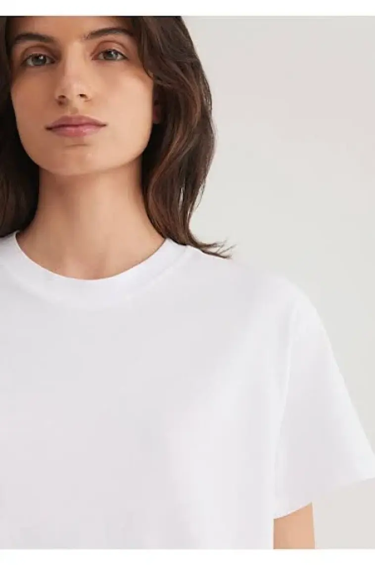 Beyaz Basic Tişört Regular Fit / Normal Kesim 1600955-620