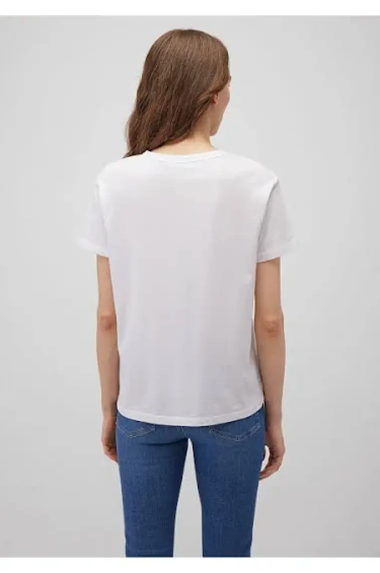 Beyaz Basic Tişört Regular Fit / Normal Kesim 1600955-620