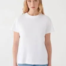 Beyaz Basic Tişört Regular Fit / Normal Kesim 1600955-620