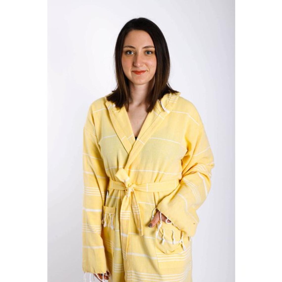 Mira Home Kapüşonlu Kadın / Erkek Peştemal Bornoz Soft %100 Pamuklu Natural