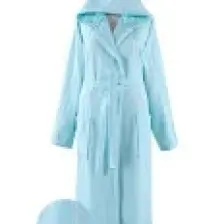 Metis Pamuk Kapüşonlu Unisex S - M Bornoz - Lara Mint