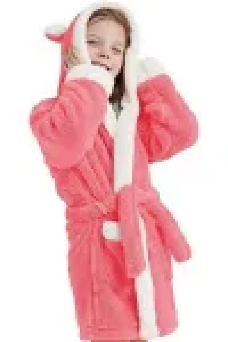 Znp Home Bunny Kapşonlu Unisex Wellsoft Çocuk Peluş Sabahlık | Bornoz