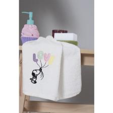 Peanuts By Karaca Home Love Offwhite Nakışlı Çocuk Bornoz Set 4-6 Yaş