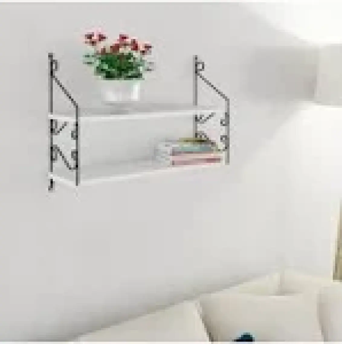 Decormet Seramoni Raf ve Kitaplık Seti 2 Raflı 200X720 Beyaz