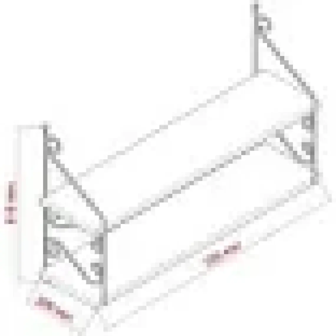 Decormet Seramoni Raf ve Kitaplık Seti 2 Raflı 200X720 Beyaz