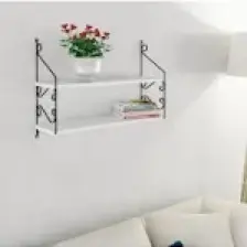Decormet Seramoni Raf ve Kitaplık Seti 2 Raflı 200X720 Beyaz