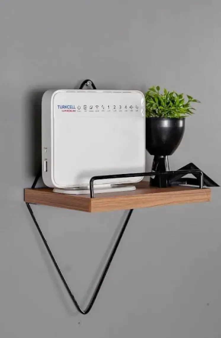 Full Reyon MDF Dekoratif Modem Rafı, Telefon Şarj Rafı, Priz Üstü Raf, Aksesuar Rafı, Obje- Kaktüs Rafı, Mutfak Rafı, Çok Amaçlı Raf