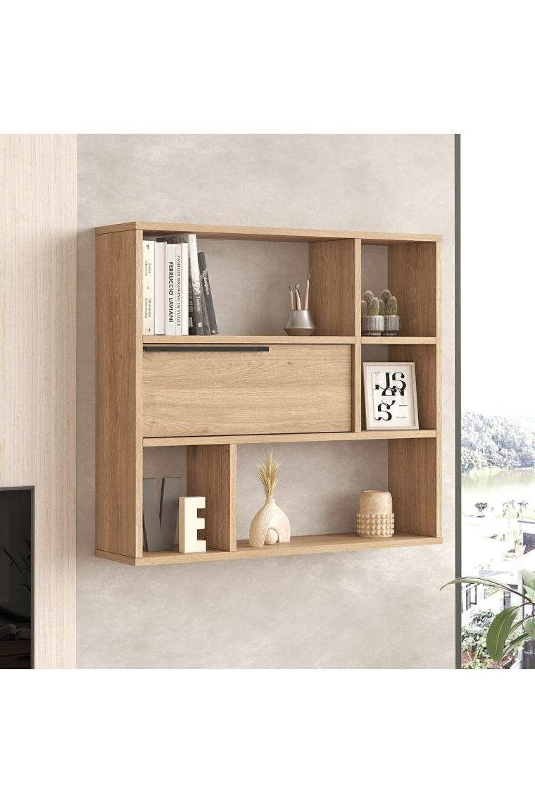 Yurudesign Ocean Duvar Rafı Kitaplık Kapaklı Sepet On5-S