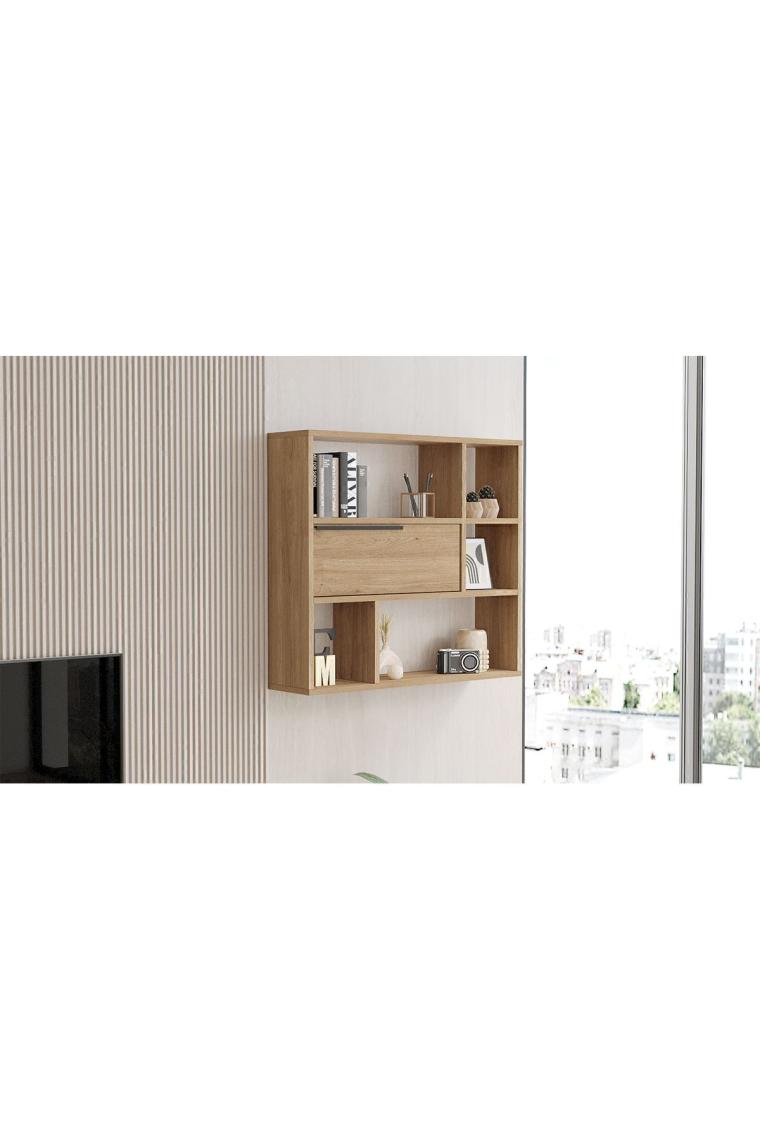 Yurudesign Ocean Duvar Rafı Kitaplık Kapaklı Sepet On5-S