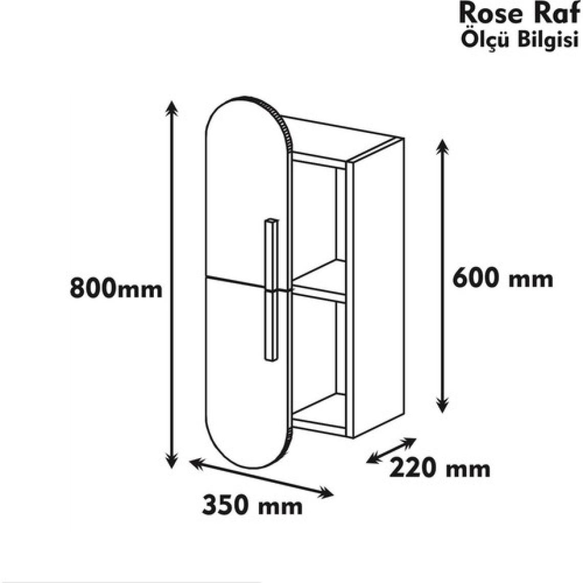 Variant Rose Duvar Rafı - Ceviz / Beyaz