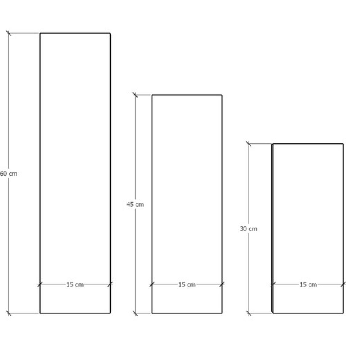 Asra Trend Doğal Modern Organizer Düzenleyici Dekoratif  Kitaplık Banyo Mutfak 3'lü Duvar Rafı