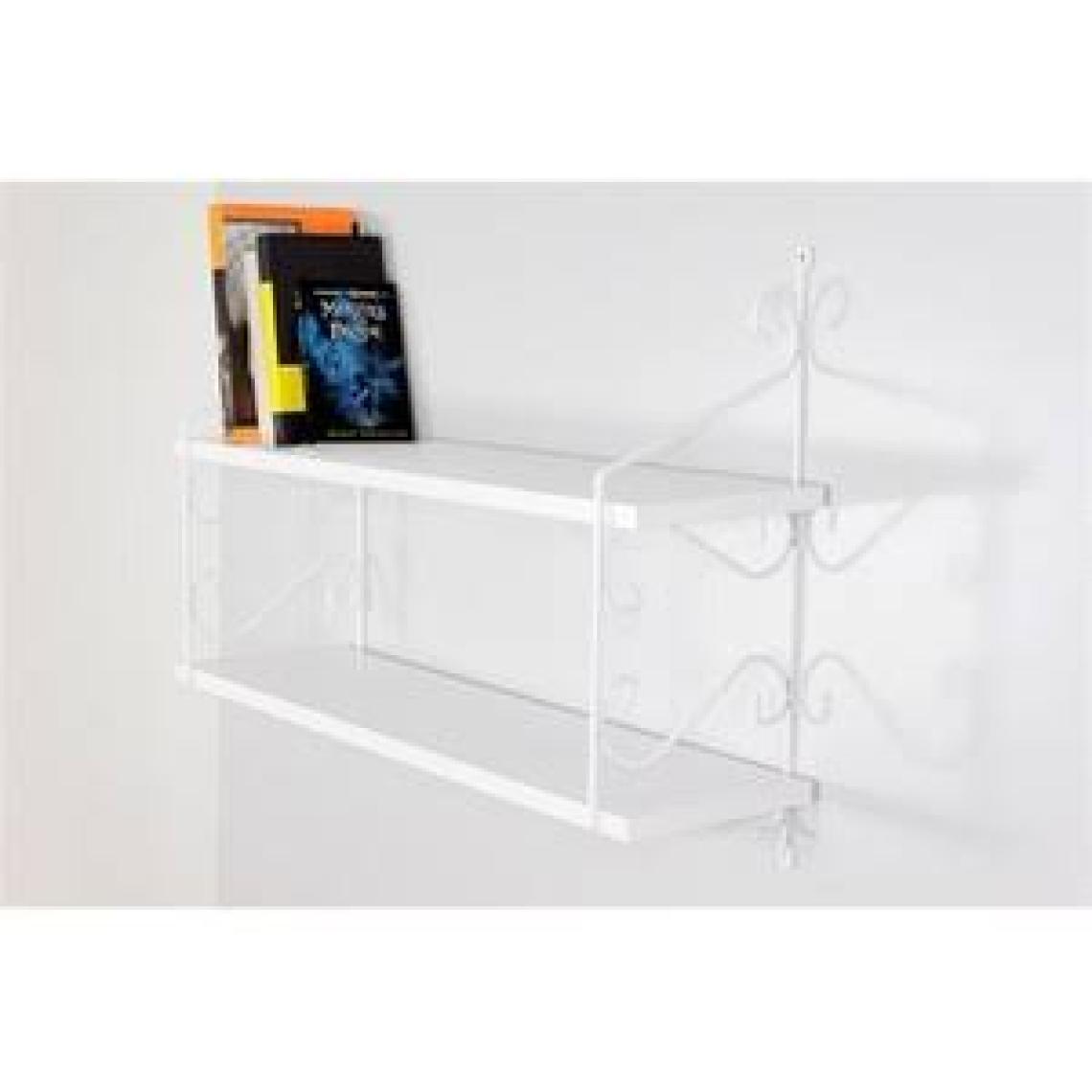 Decormet Seramoni Raf ve Kitaplık Seti 2 Raflı Beyaz-P.Beyaz